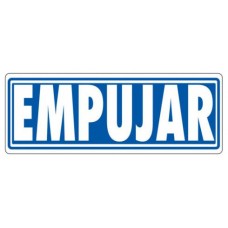 SEÑAL "EMPUJAR" 175X65 PVC GRIS ARCHIVO 2000 6177-04 GS (Espera 4 dias) en Huesoi